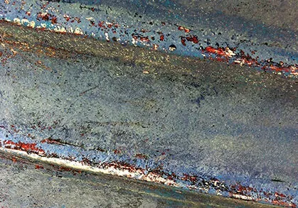 Macro-photographie abstraite de coque de bateau, série CAréNage, La Coudoulière