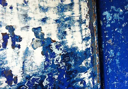 Macro-photographie abstraite de coque de bateau, série CAréNage, La Coudoulière